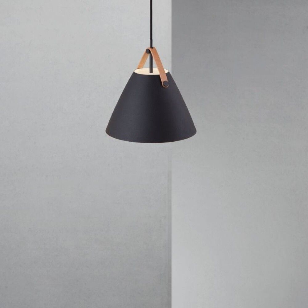 Hangandi ljós E27 Strap 27 svart Ø27 cm