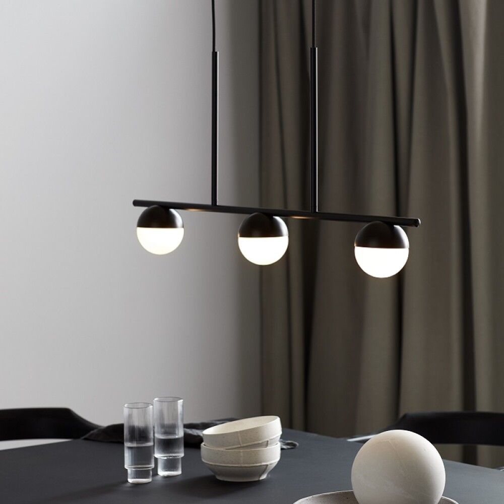 Hangandi ljós G9 Contina svart 90 cm