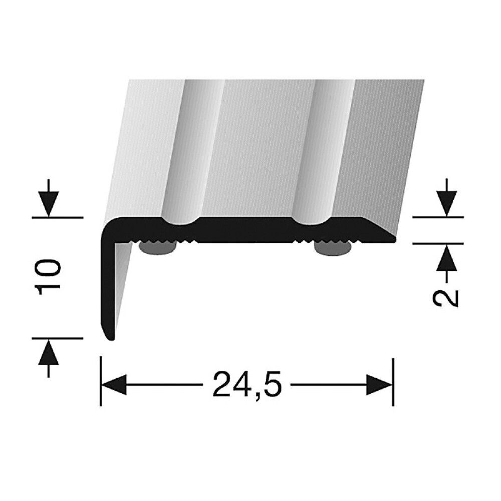 Frágangslisti vinkillisti 100x2,45x1 cm Logoclic sand
