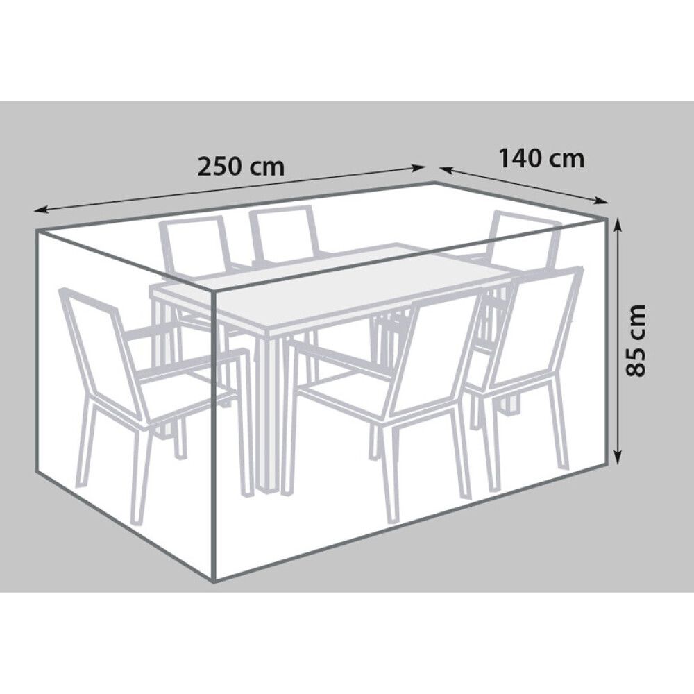 Yfirbreiðsla fyrir garðsett 250x140x85 cm Sunfun svört