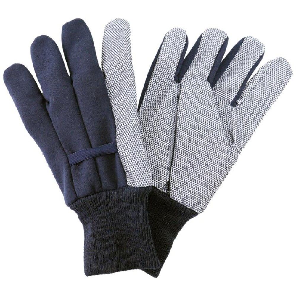 Garðhanskar Grip jersey bómull Kent & Stowe navy str. L