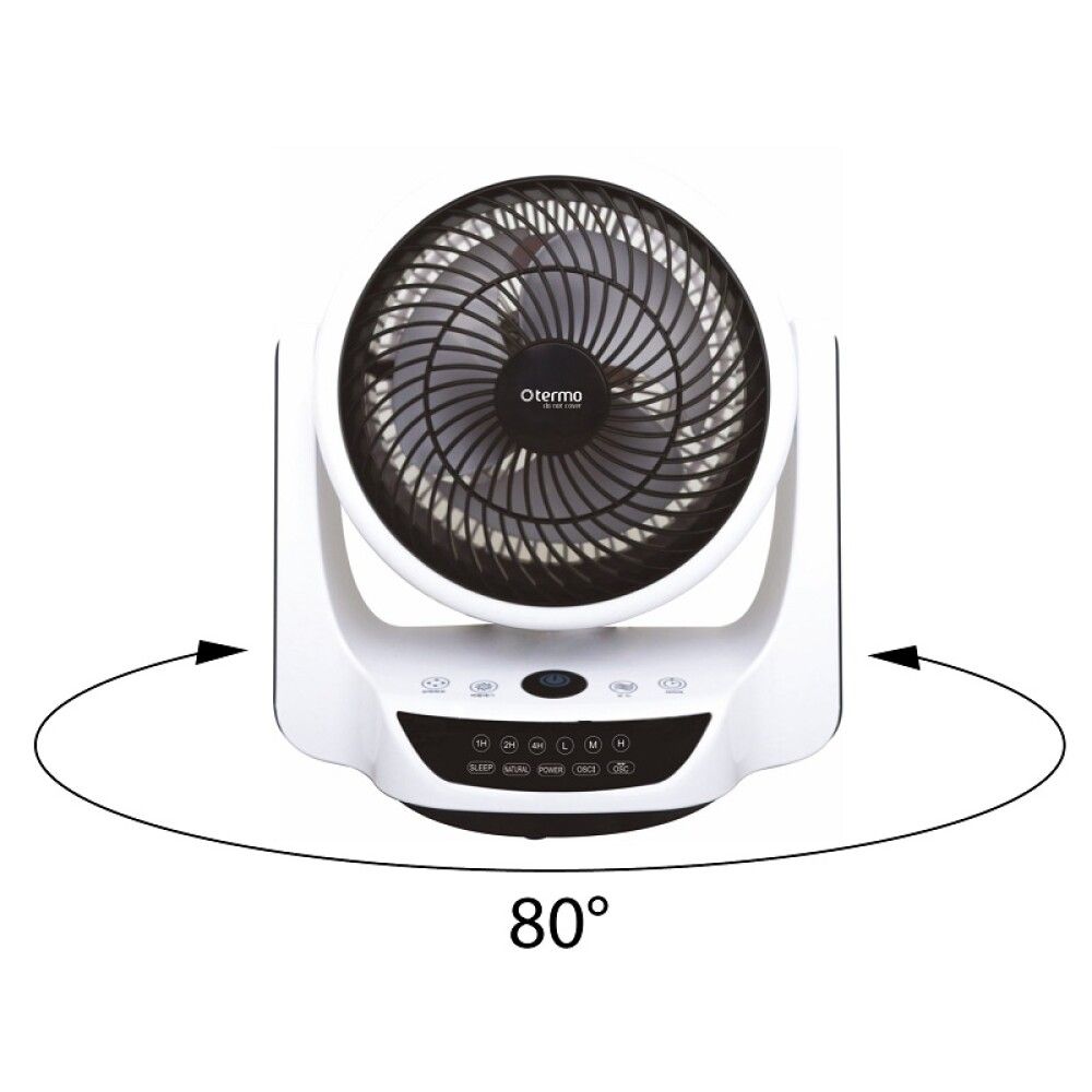 Borðvifta Ø22 cm með fjarstýringu Termo hvít