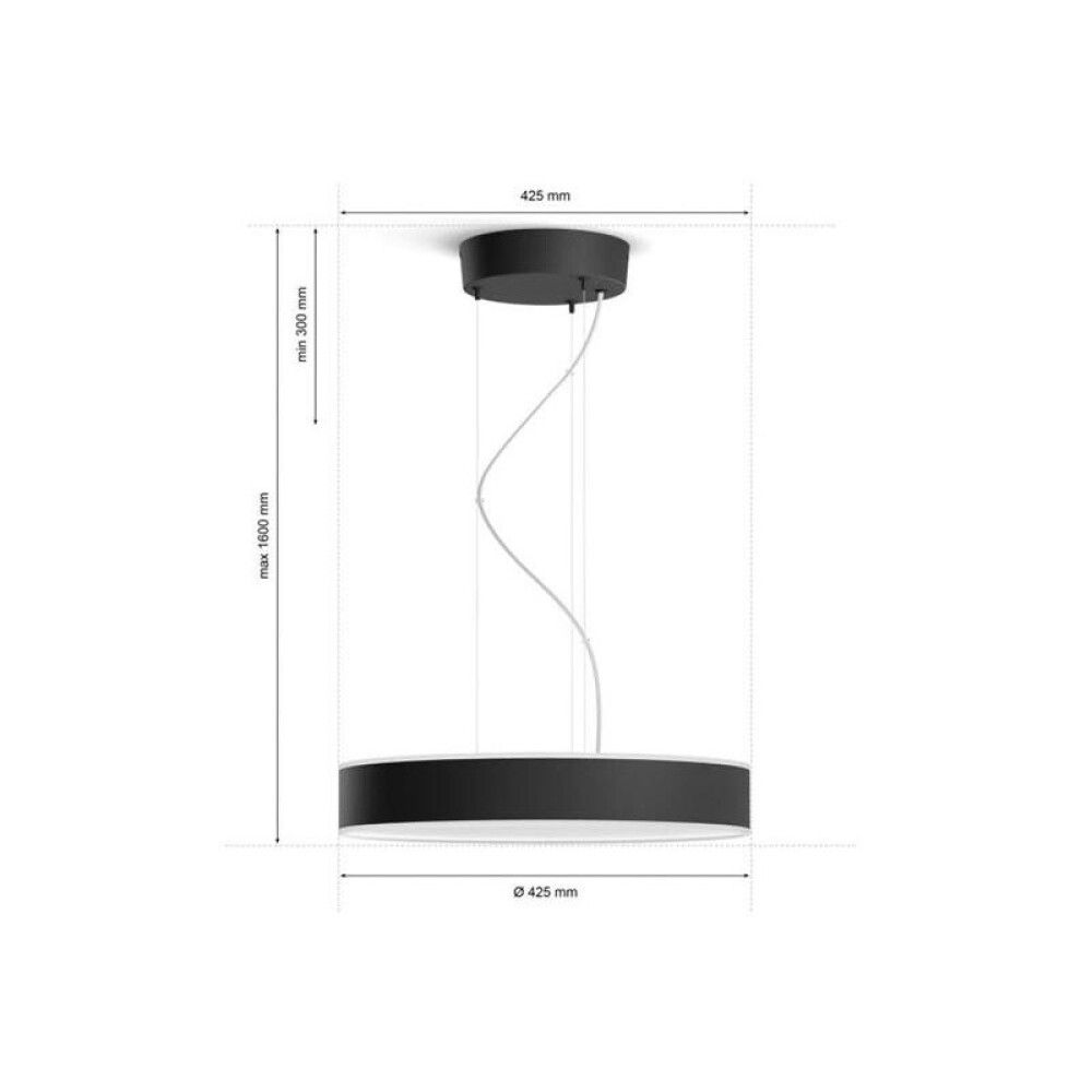 Hangandi ljós LED Enrave með dimmer Philips Hue Ø43 cm