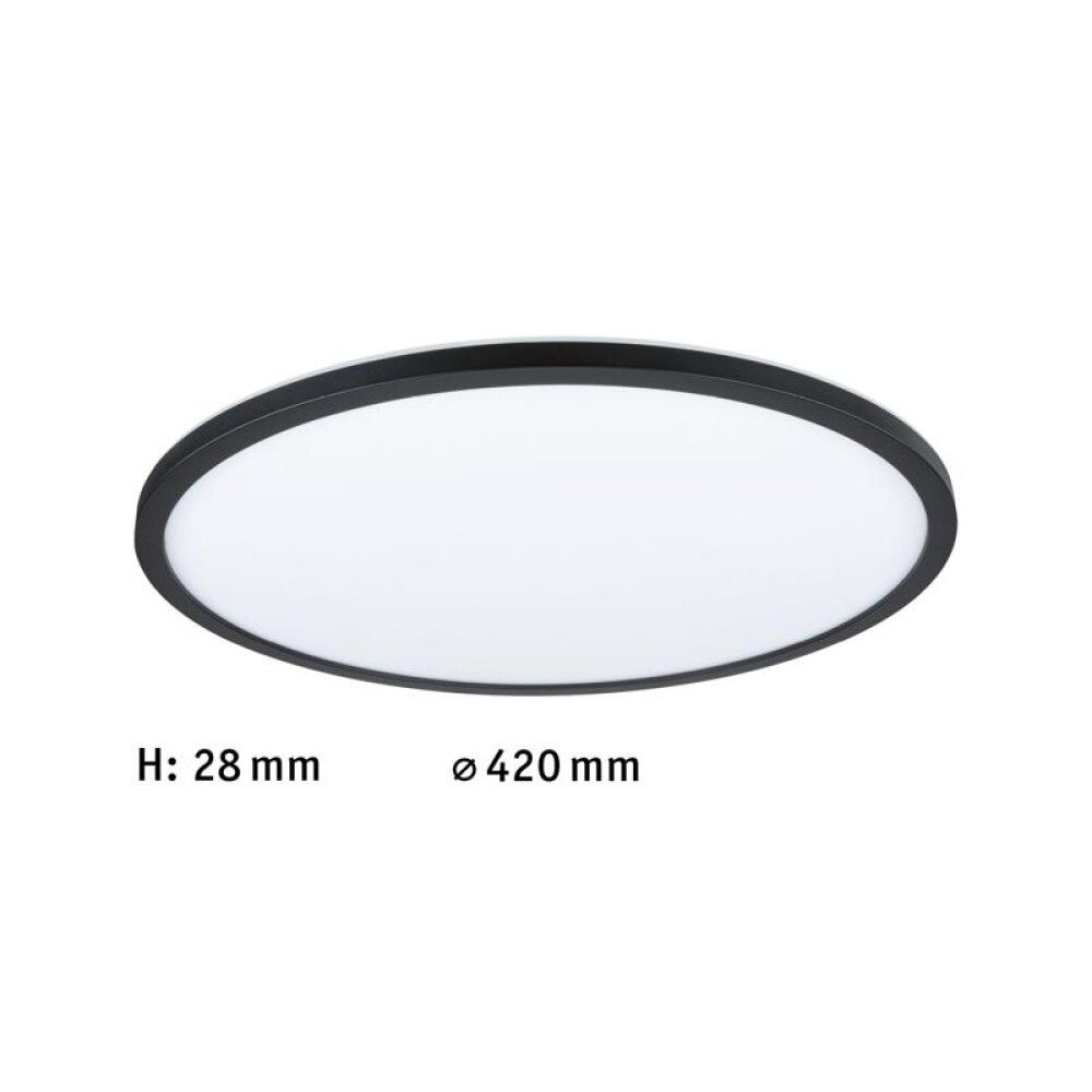 Kúpull LED 22W Atria Ø42cm svart