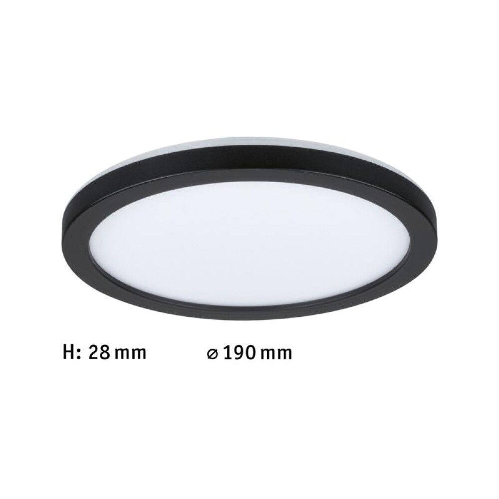 Kúpull LED 11,2W Atria Ø19cm 4000K svartur