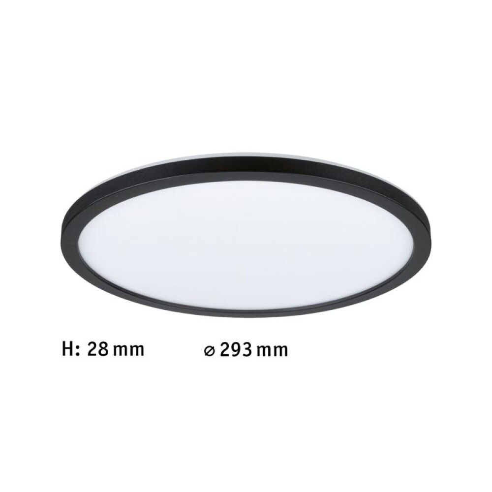 Loftljós LED 16W Ø29cm Paulmann Atria svart
