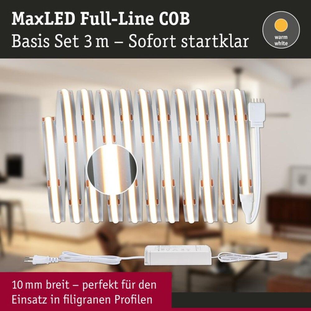 Ledborðasett 19W 3m Maxled Cob 500 2700K