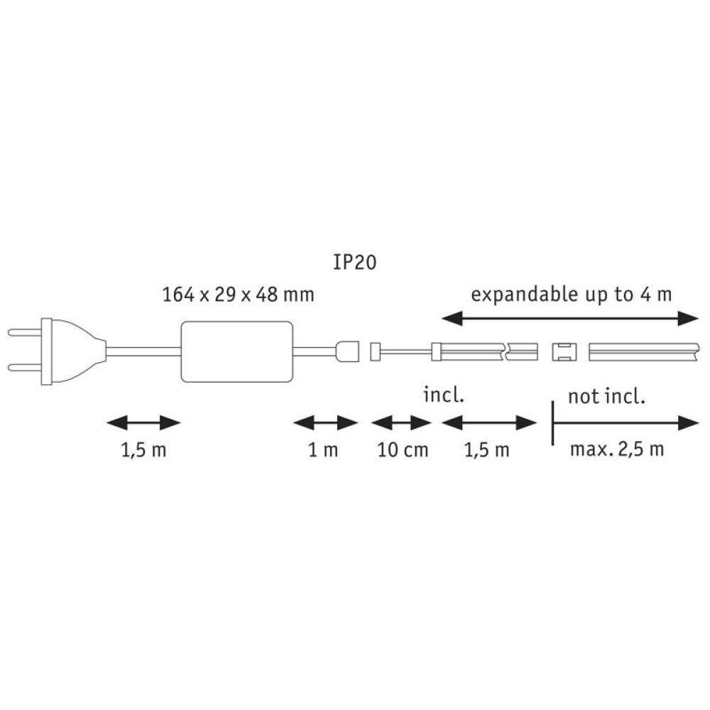 Ledborðasett 18W 1,5m Maxled Cob 1000 2700K