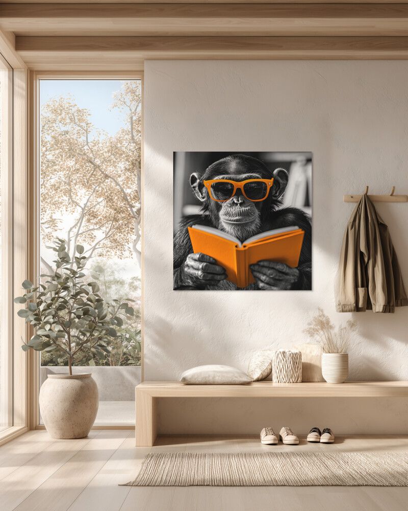 Hljóðvistarmynd api með bók 1220x1220x20 mm InEx