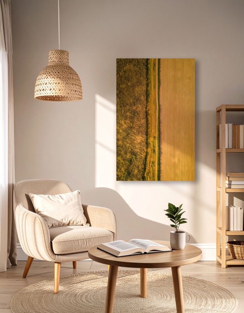 Hljóðvistarmynd landslag gult 800x1220x20 mm InEx