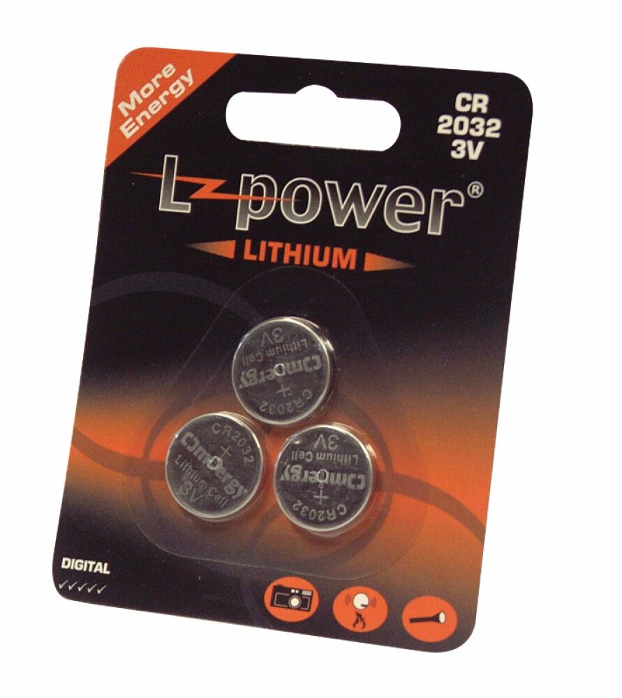 Rafhlaða CR2032 3V L-Power 3stk