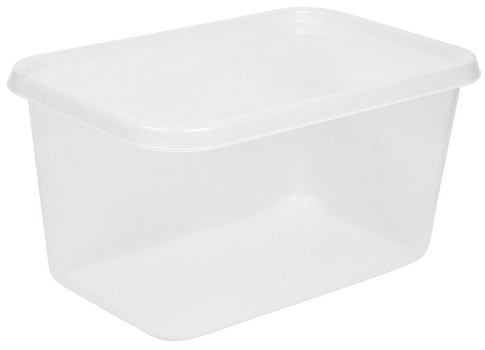 Plastkassi með loki 44L SmartStore glær