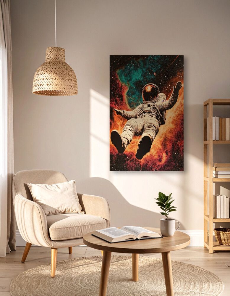 Hljóðvistarmynd geimfari 2 800x1220x20 mm InEx