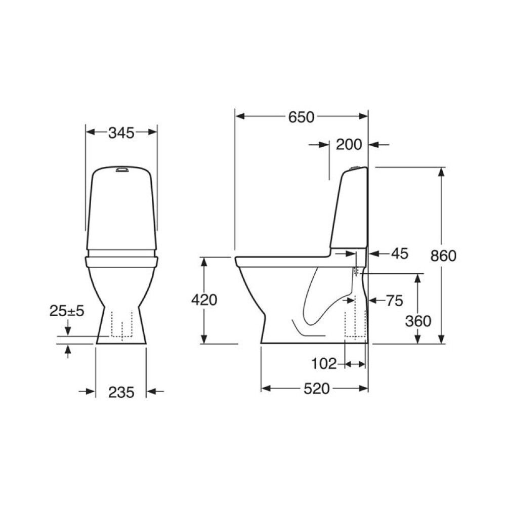 Salerni S-lás án skolbrúnar Gustavsberg Nautic 1500 án setu