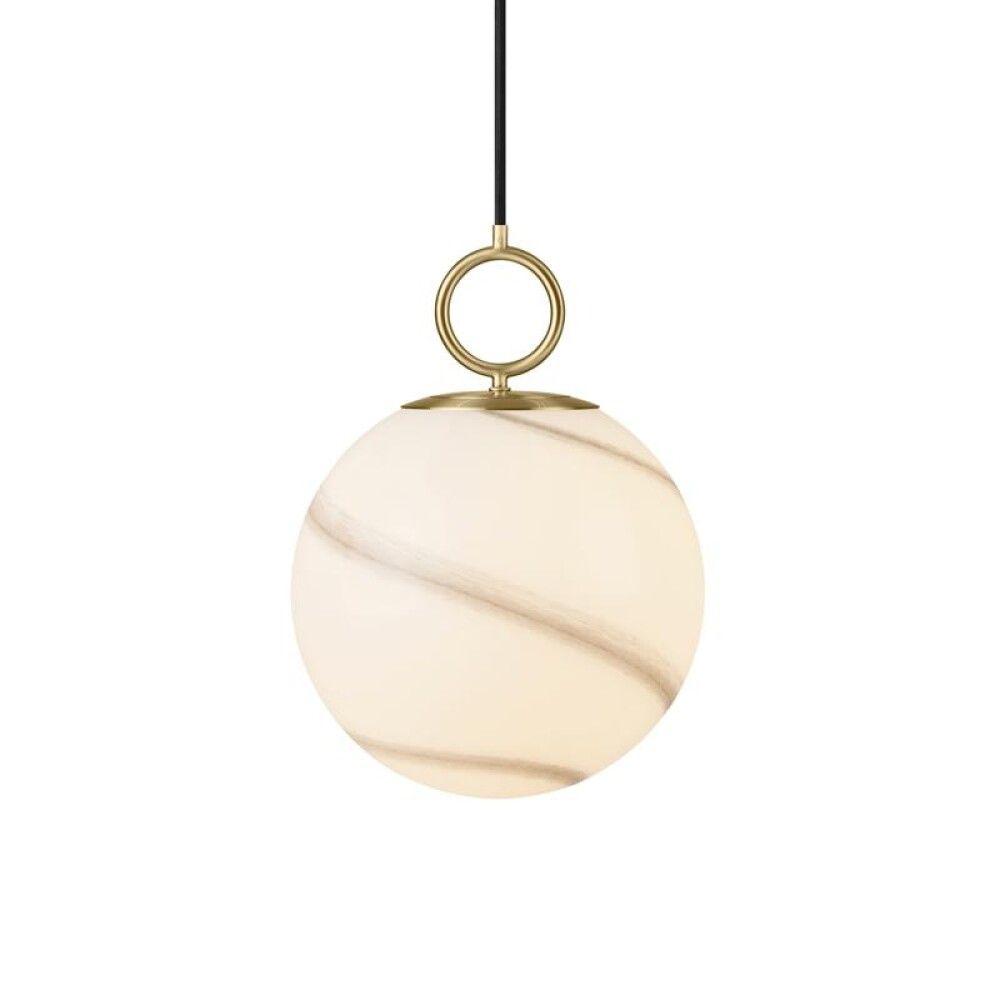 Hangandi ljós E27 Stockholm Ø25 cm marmara grátt