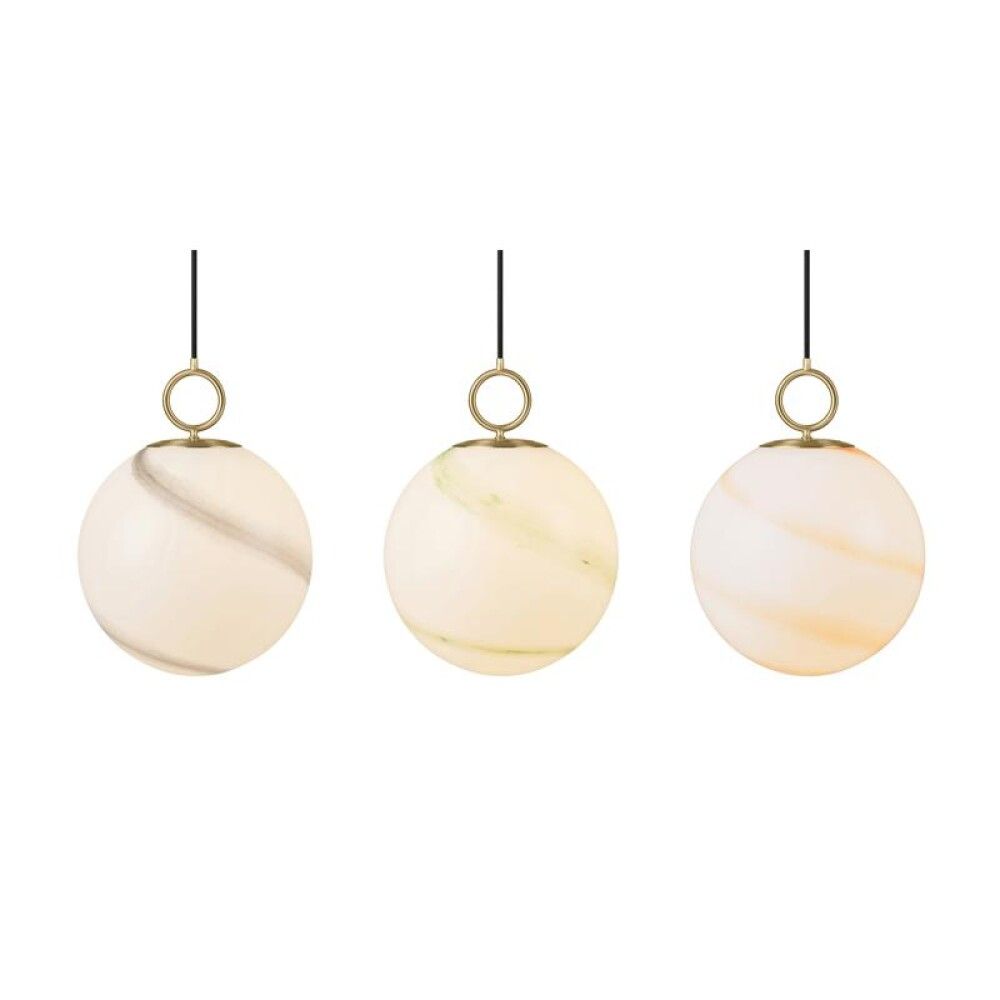 Hangandi ljós E27 Stockholm Ø30 cm marmara grátt