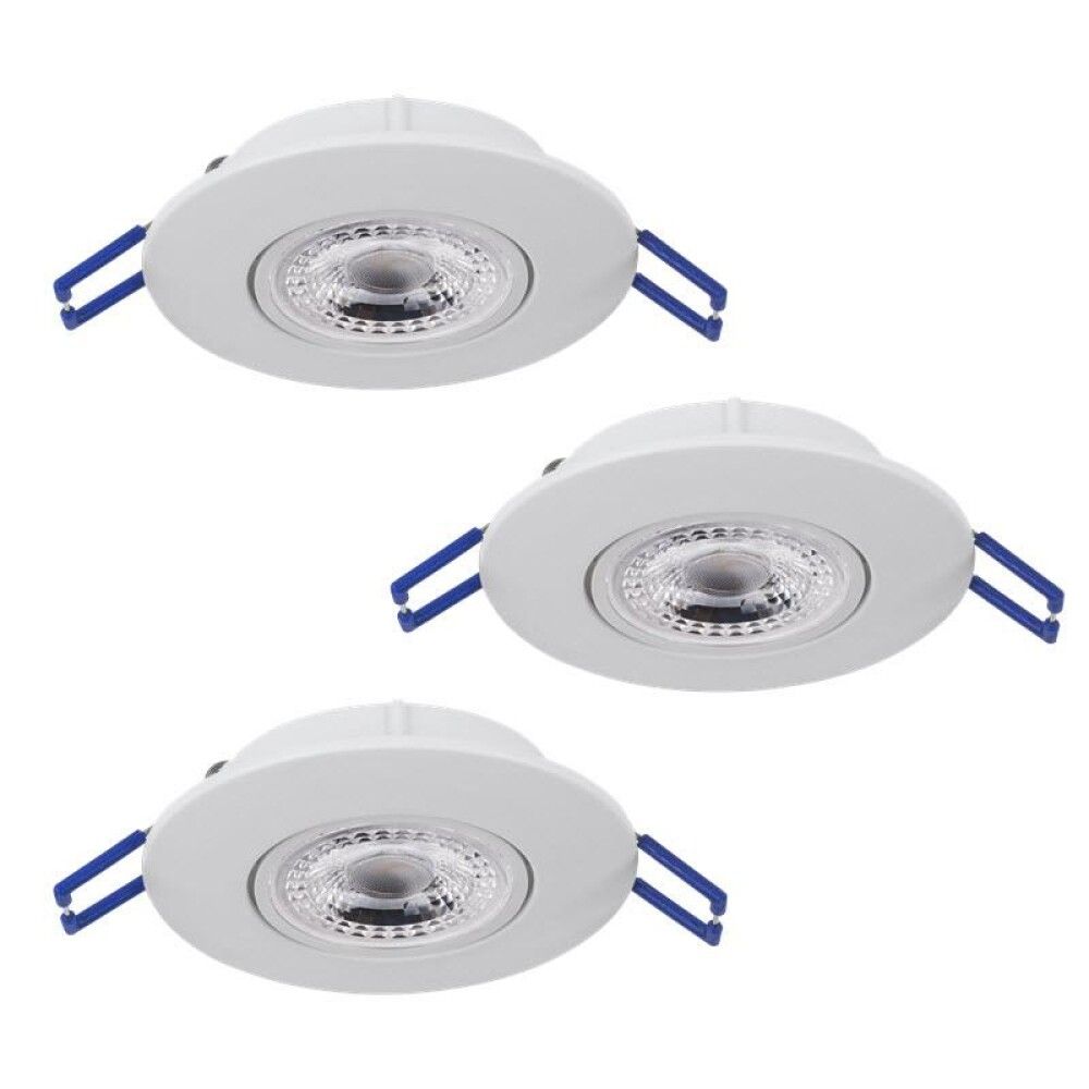 Innfeldur kastari LED Zujar 3x3,4W 9cm hvítir