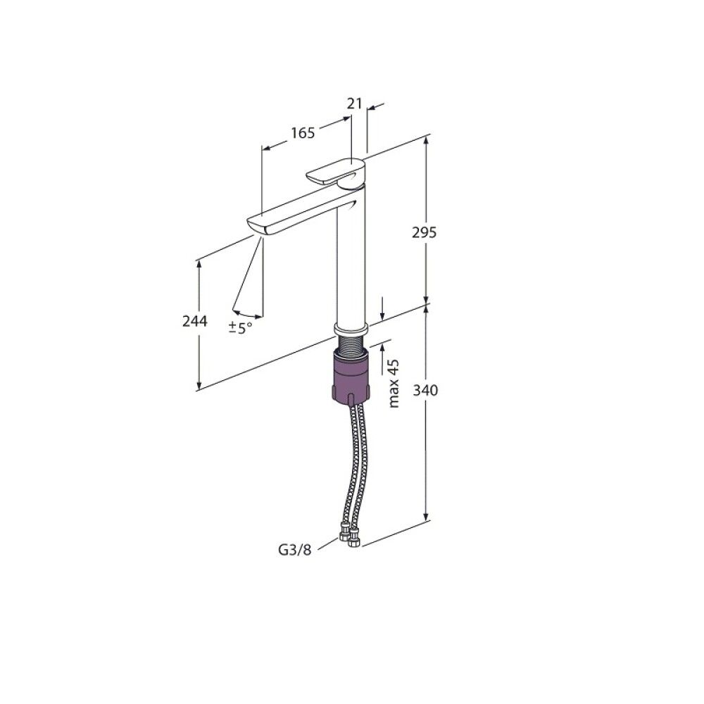 Handlaugartæki hátt Gustavsberg Estetic hvítt