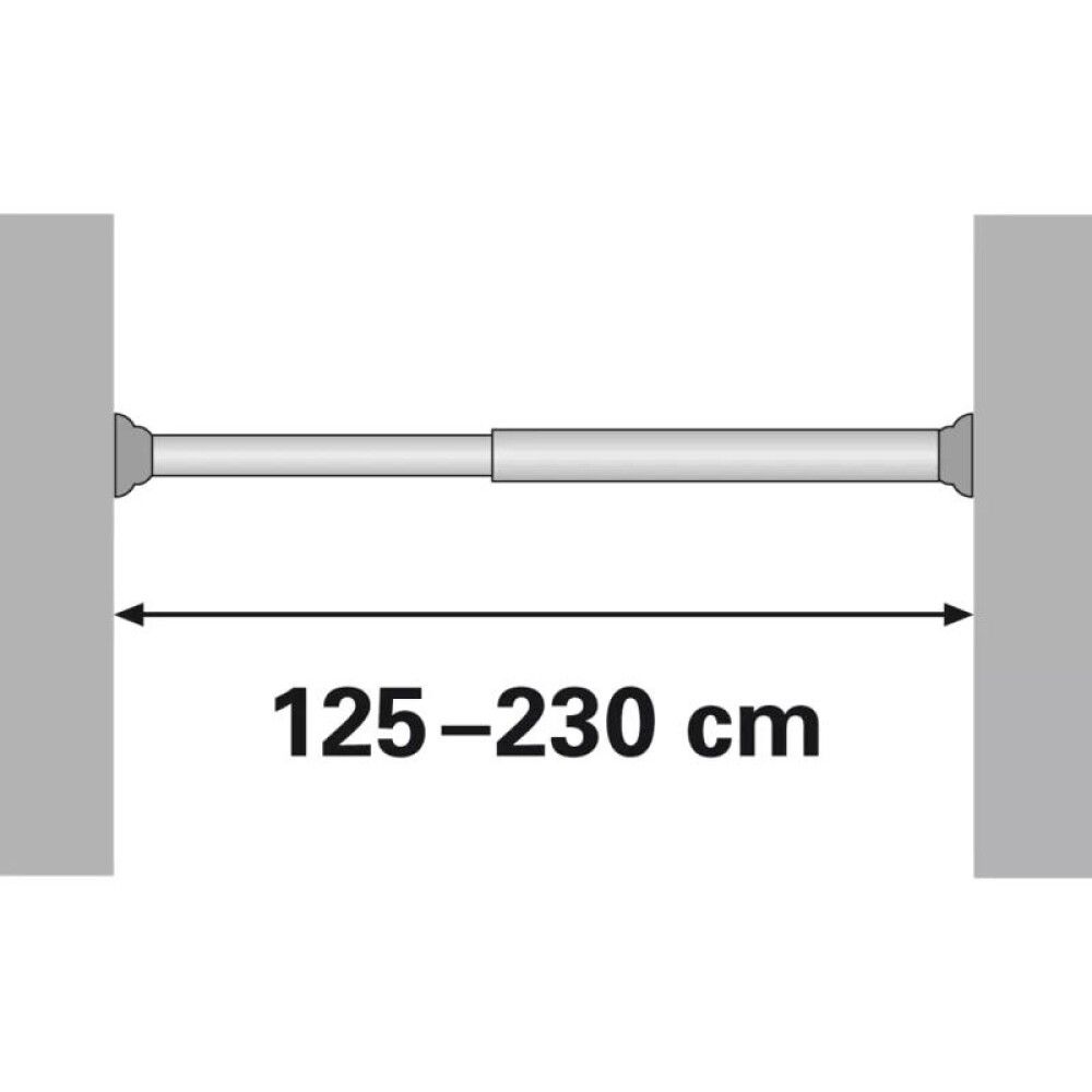 Þrýstistöng fyrir sturtuhengi 125-230 cm Diaqua hvítt