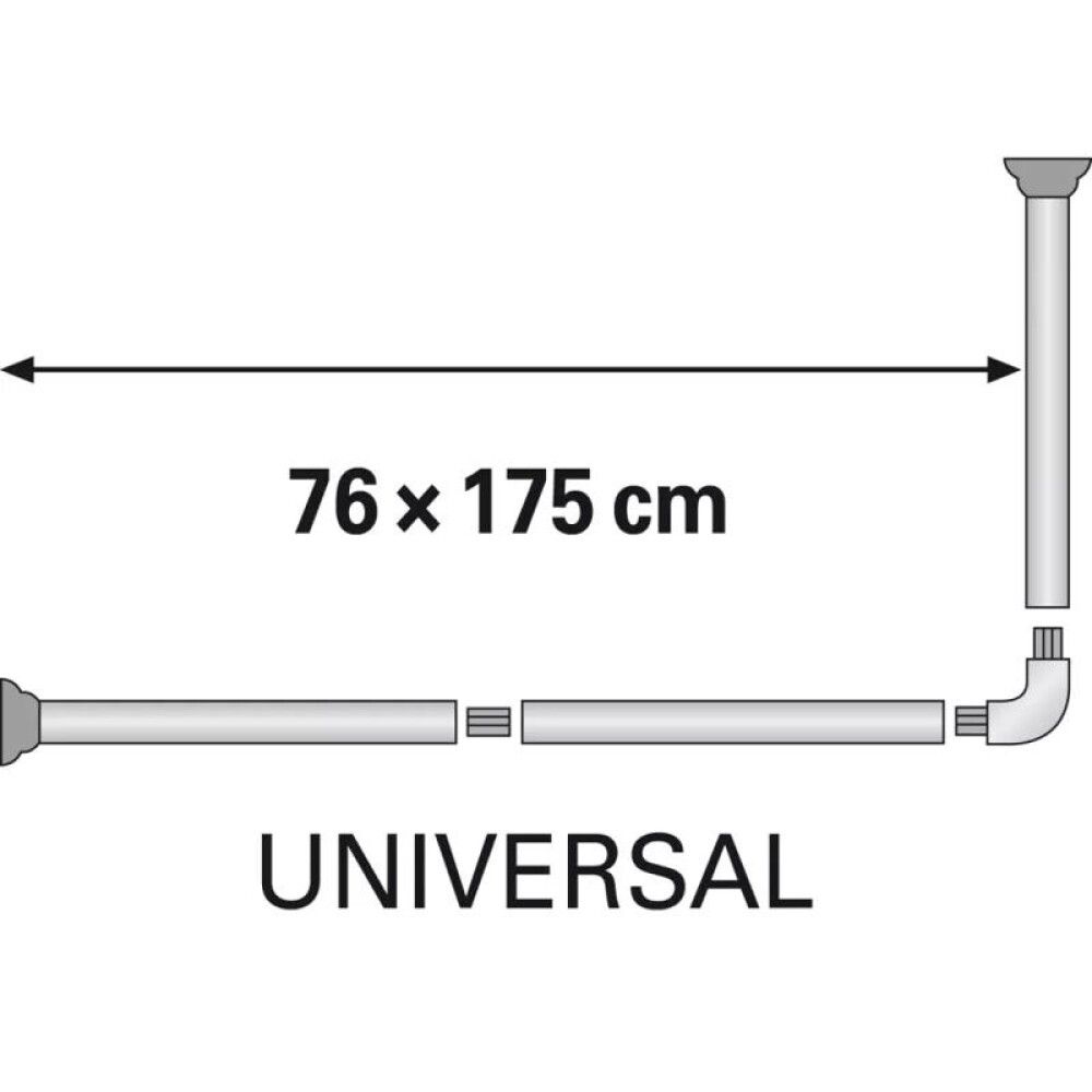 Sturtustöng 90x80cm Diaqua svört