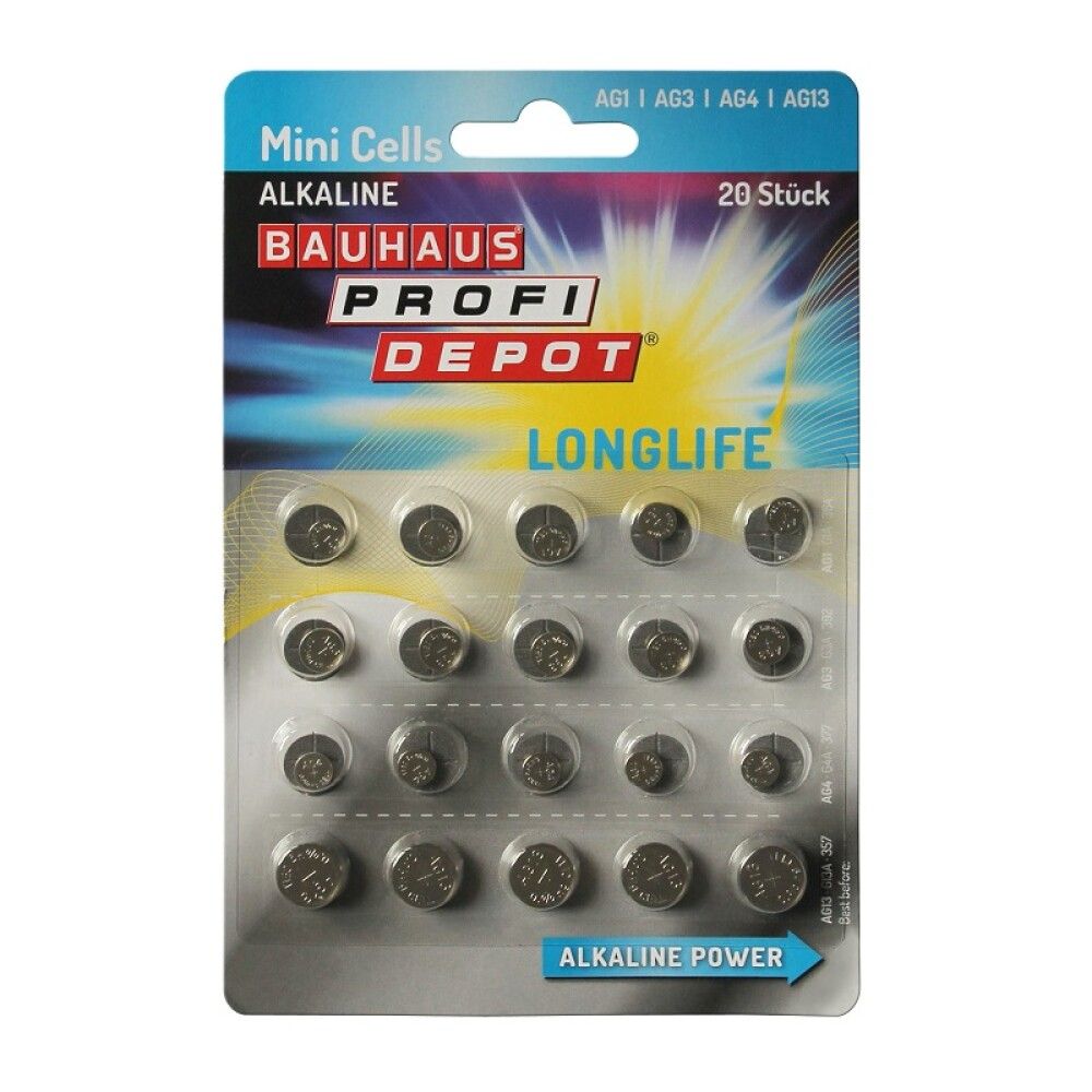 Rafhlöður Profi Depot mini AG1/AG3/AG4/AG13 20 stk