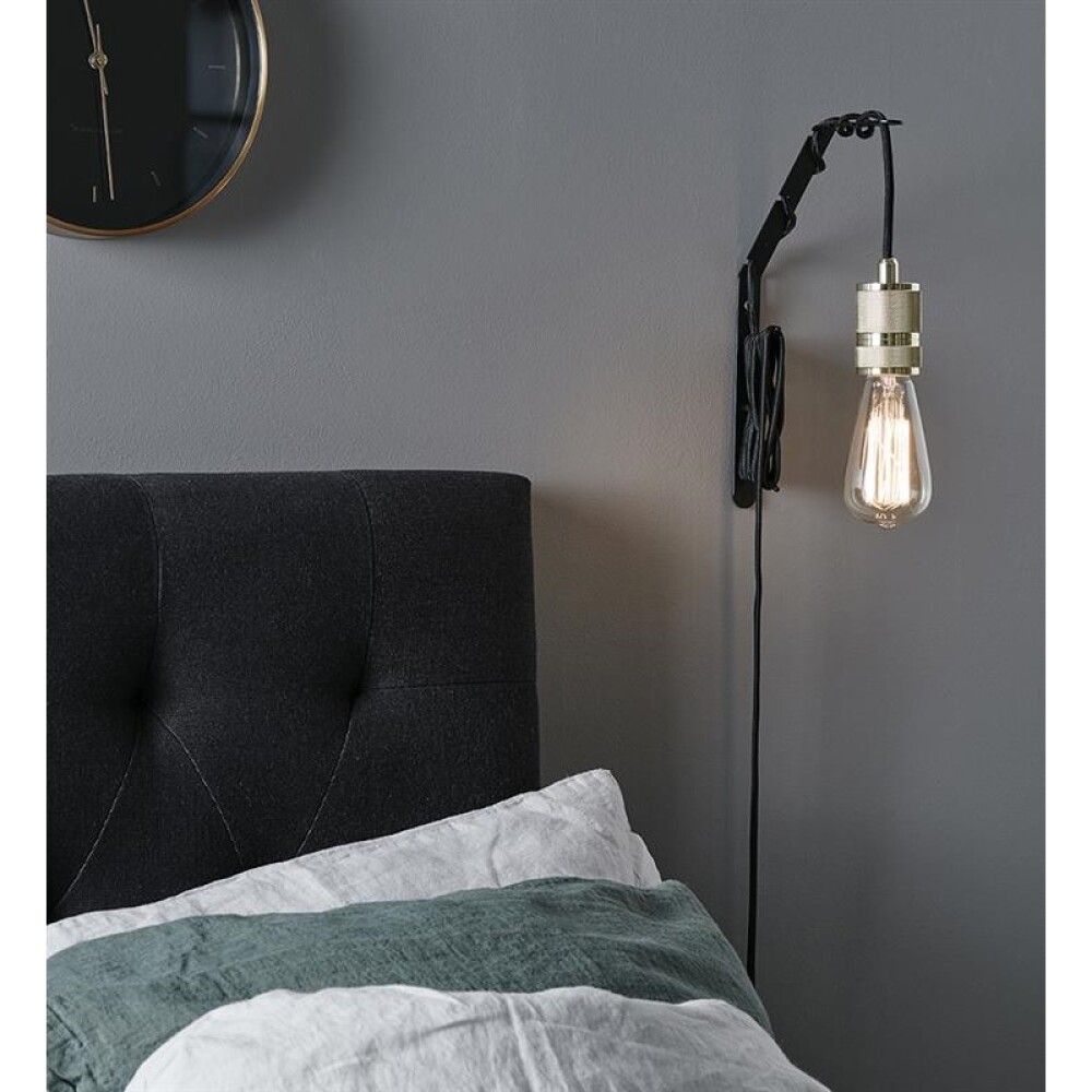 Snagi á vegg fyrir perustæði svartur