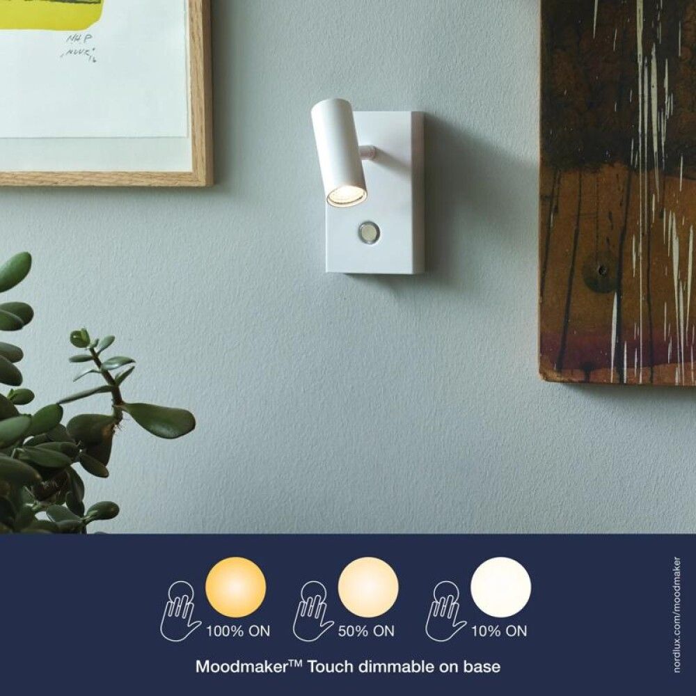 Veggljós LED Omari hvítt dimmanlegt 12 cm