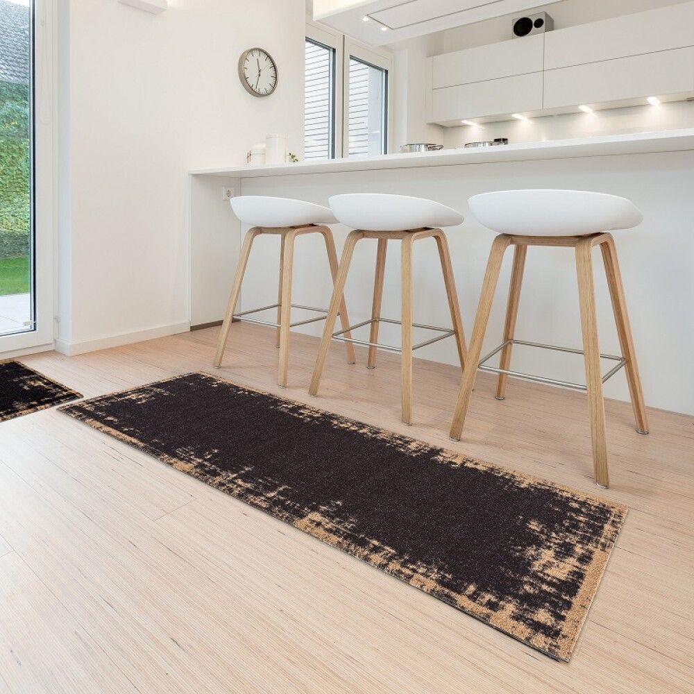 Dyramotta 150x50cm Miabella svört/beige