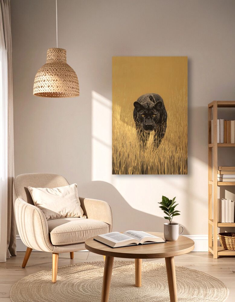 Hljóðvistarmynd pardusdýr 800x1220x20 mm InEx