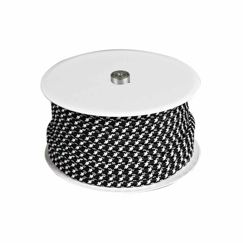 Lampasnúra 2x0,75Q Halo Design svört & hvít (verð á m)