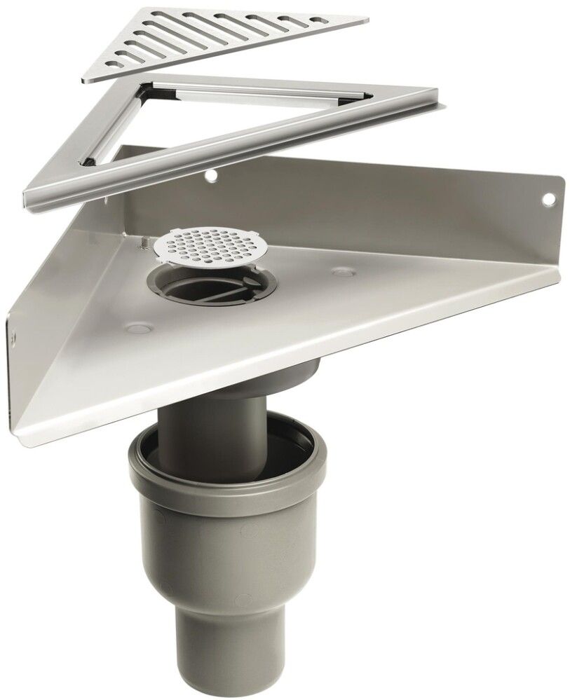 Sturtuniðurfall í horn 270mm Unidrain