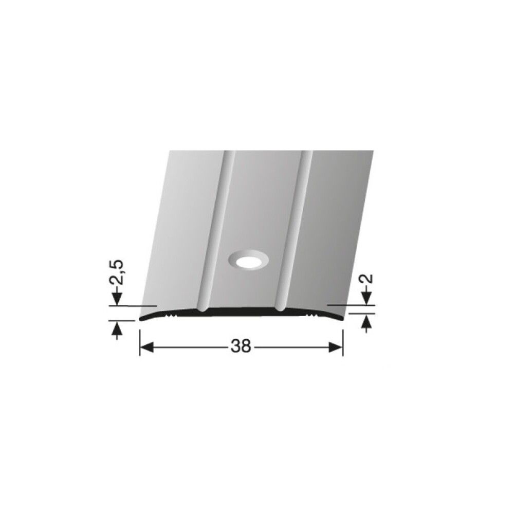 Frágangslisti samskeyta 100x3,8cm Logoclic silfur