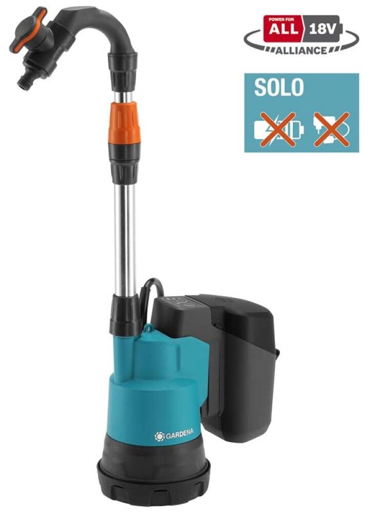 Vatnsdæla fyrir tunnu 18V 2000/2 Gardena án rafhlöðu