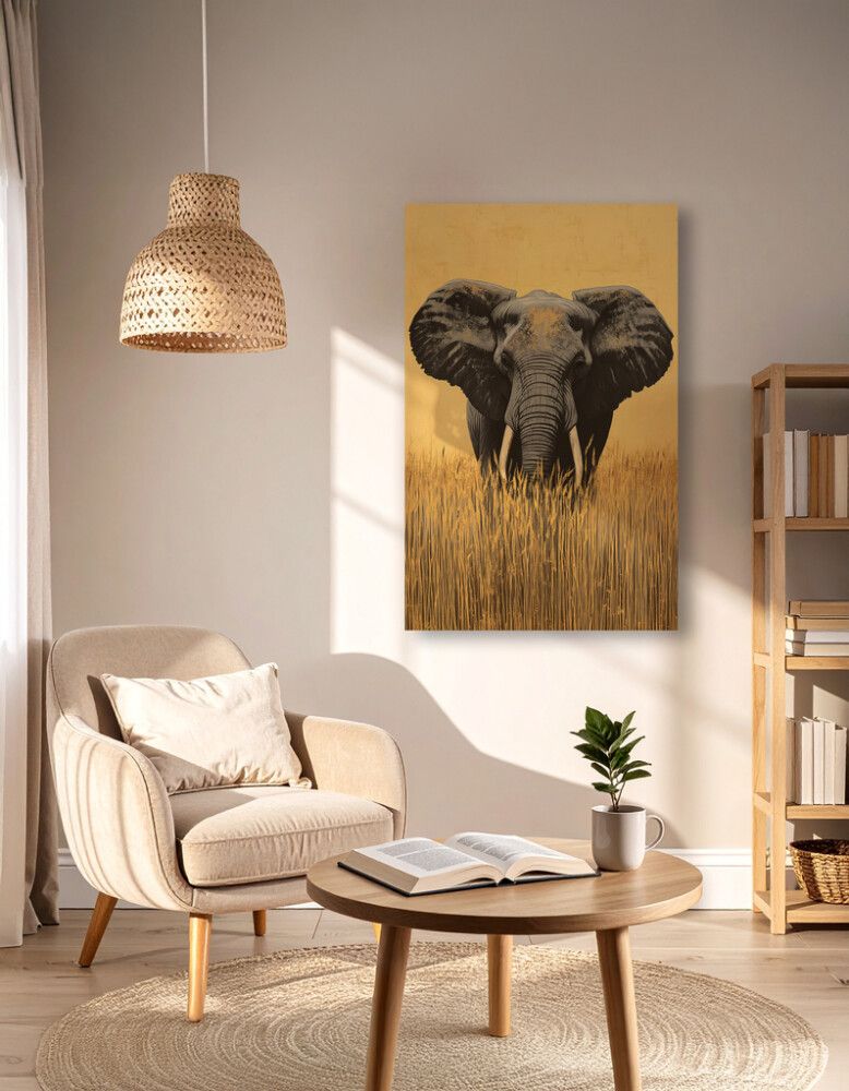 Hljóðvistarmynd fíll 800x1220x20 mm InEx