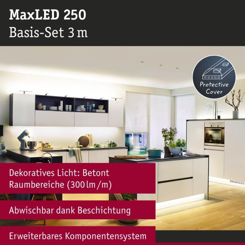 Ledborðasett 12W 3m Maxled 250 IP44 2700K