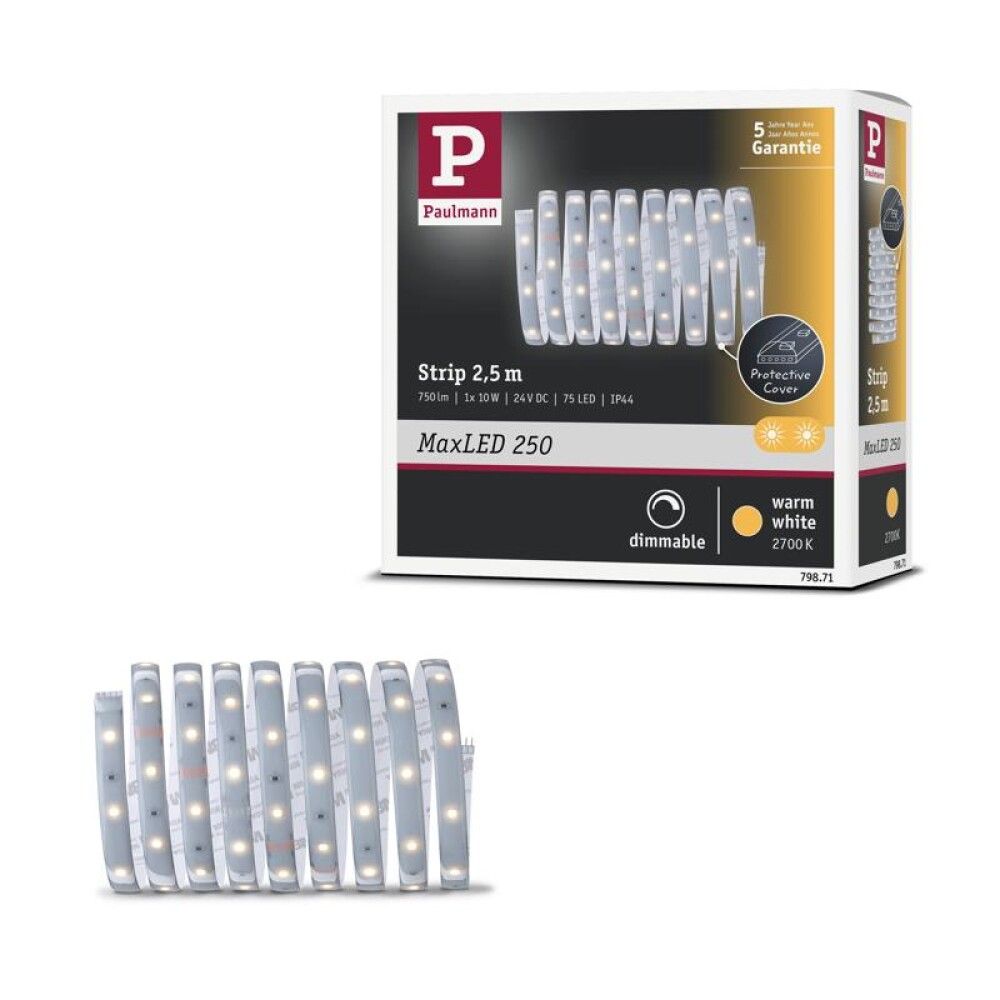 Ledborði 10W 2,5m Maxled 250 IP44 2700K