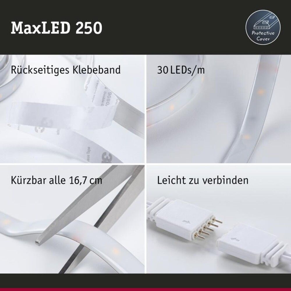 Ledborði 10W 2,5m Maxled 250 IP44 2700K