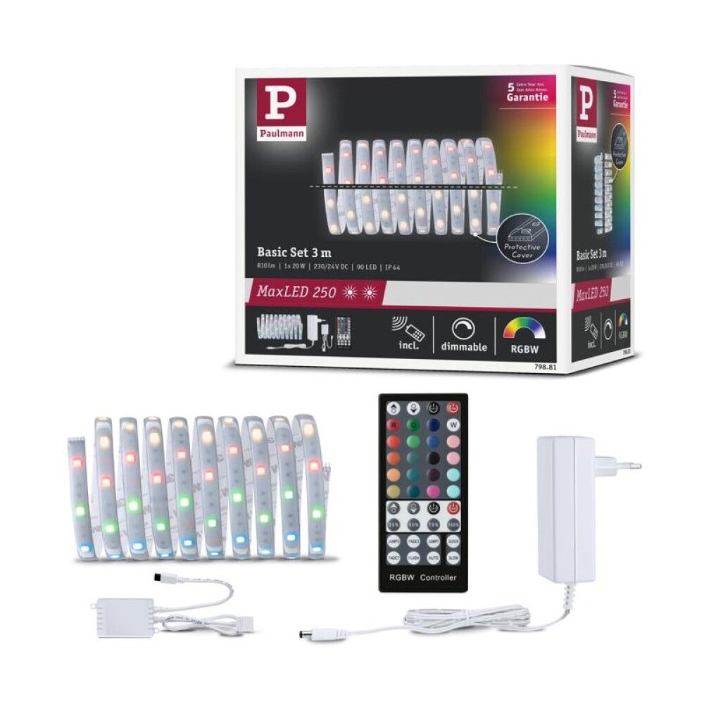 Ledborðasett RGBQ 19W 3m Maxled 250 IP44