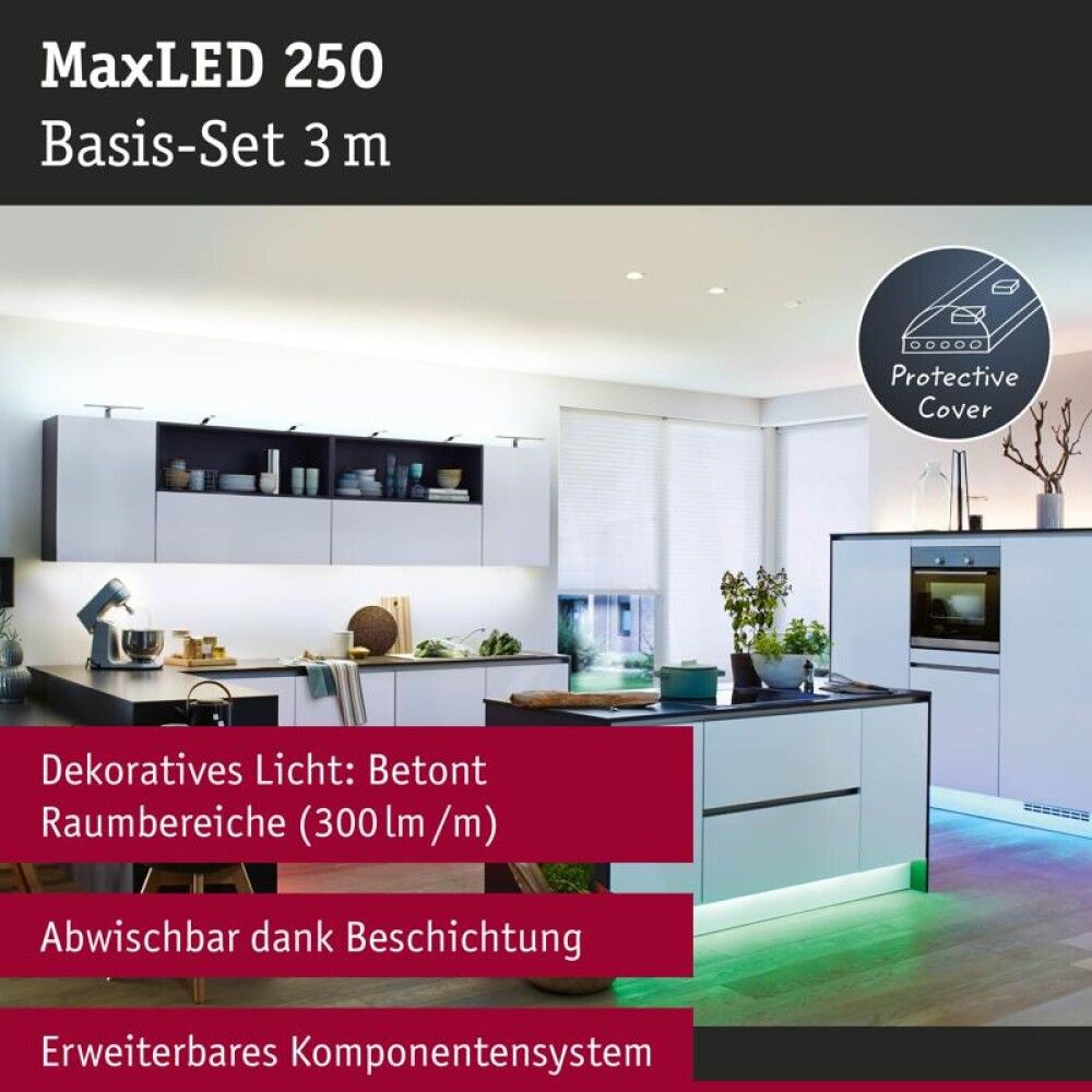 Ledborðasett RGBQ 19W 3m Maxled 250 IP44