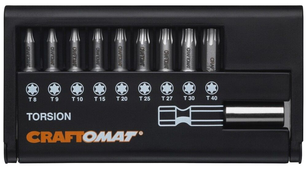 Skrúfbitasett TX 9 hlutir Craftomat