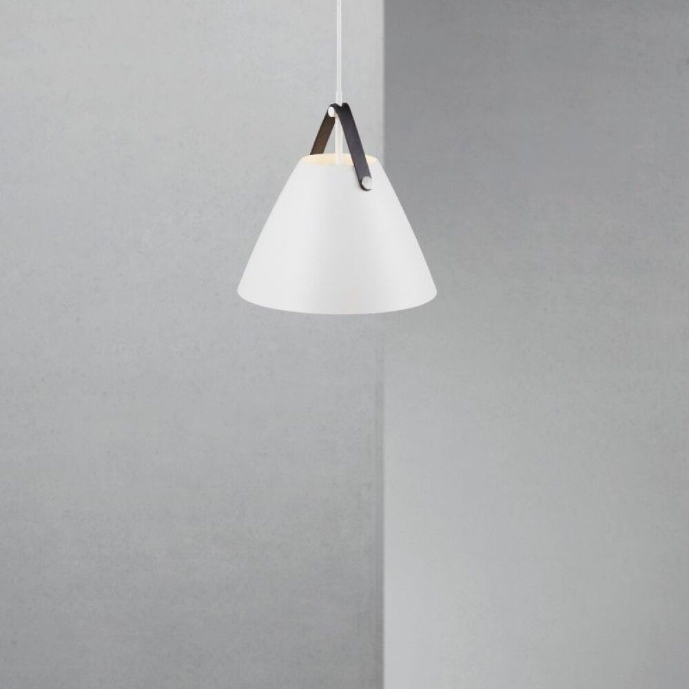 Hangandi ljós E27 Strap 27 hvítt Ø27 cm