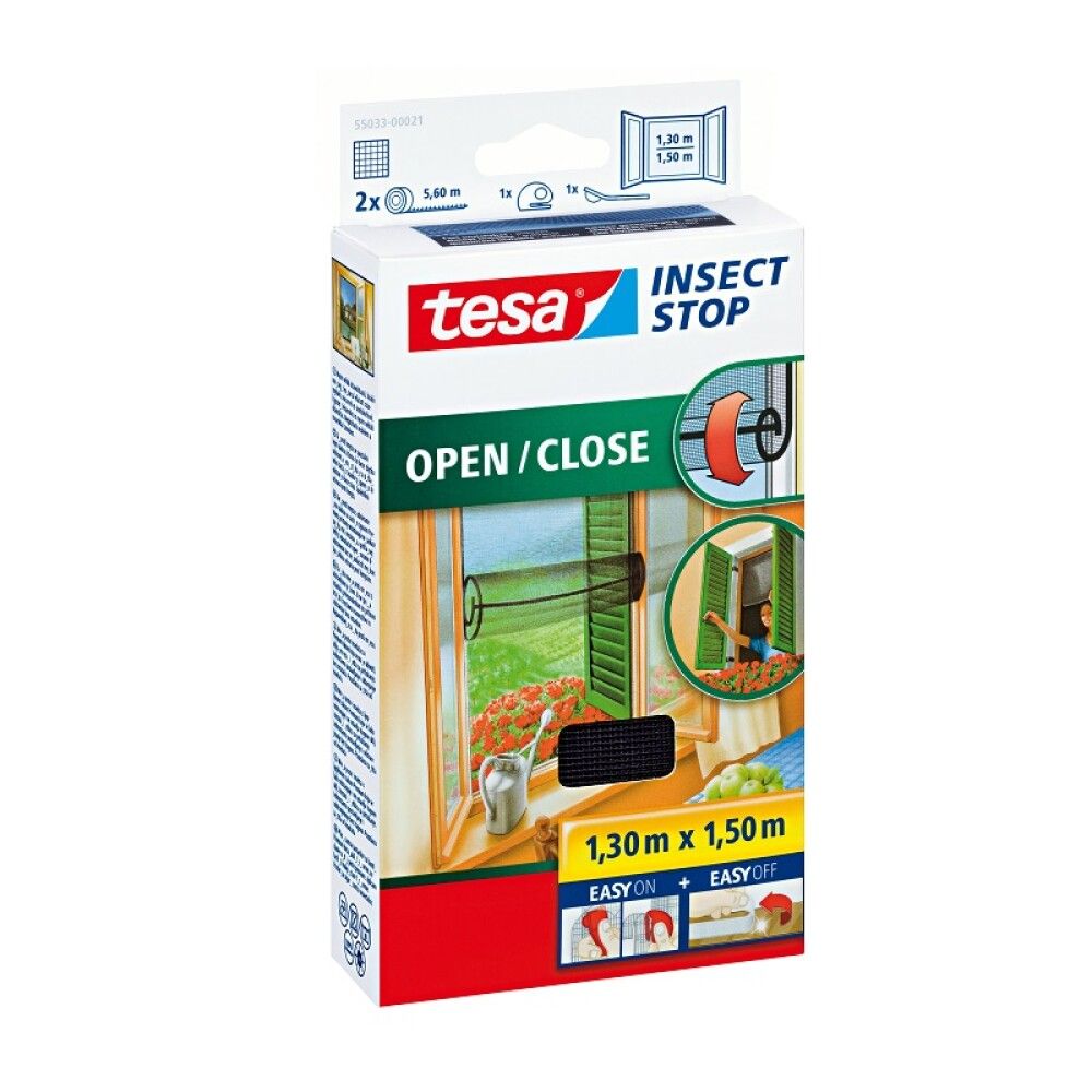 Skordýranet  150x130cm Tesa Insect Stop Comfort svart