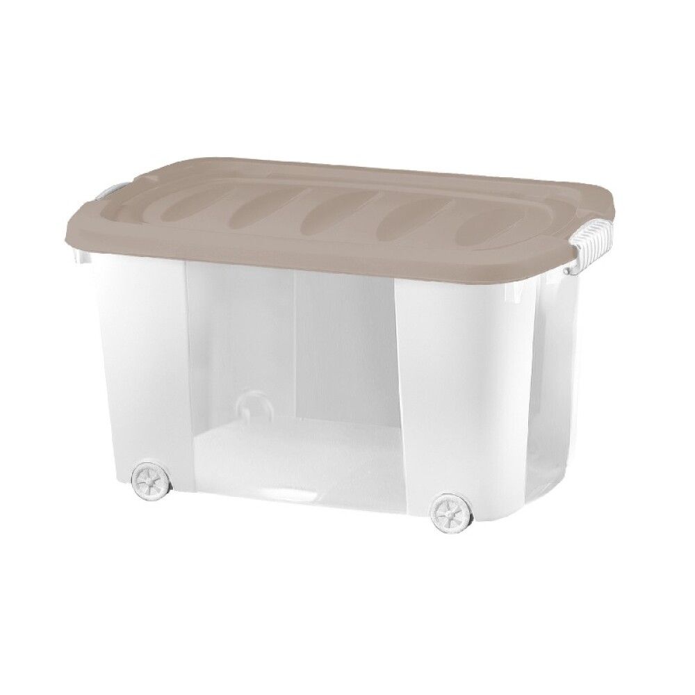 Plastkassi á hjólum með loki 45L Jelenia (margir litir) 1stk