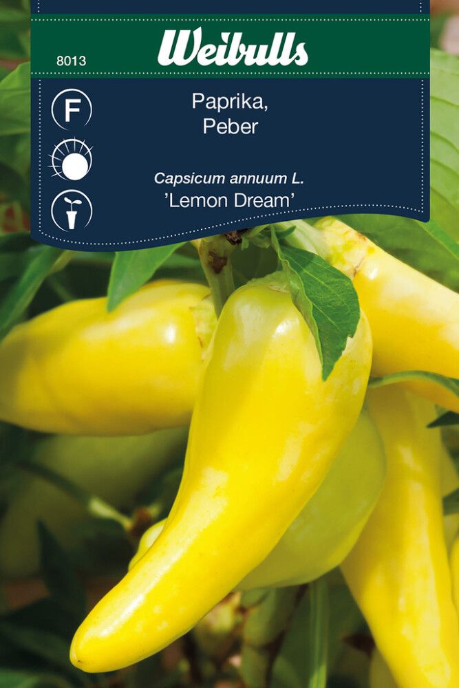 Grænmetisfræ papríka Lemon Dream Wibulls