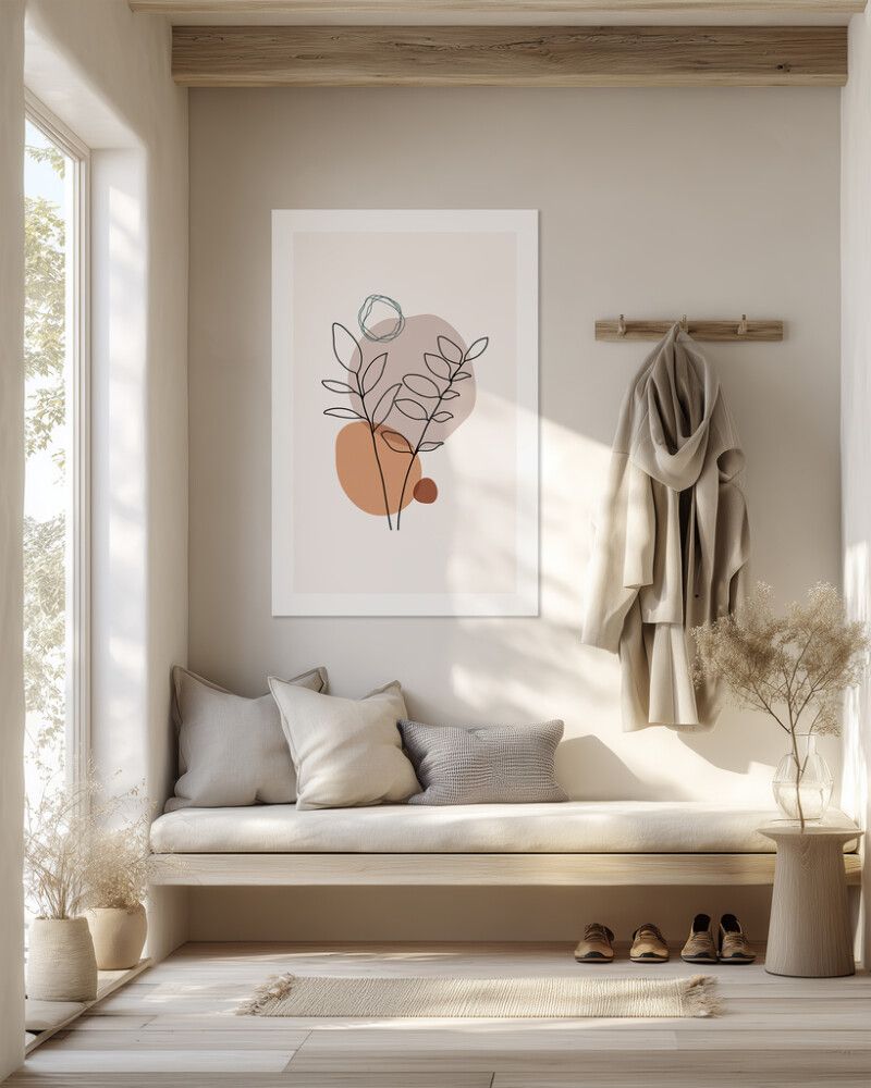 Hljóðvistarmynd abstrakt blóm 800x1220x20 mm InEx