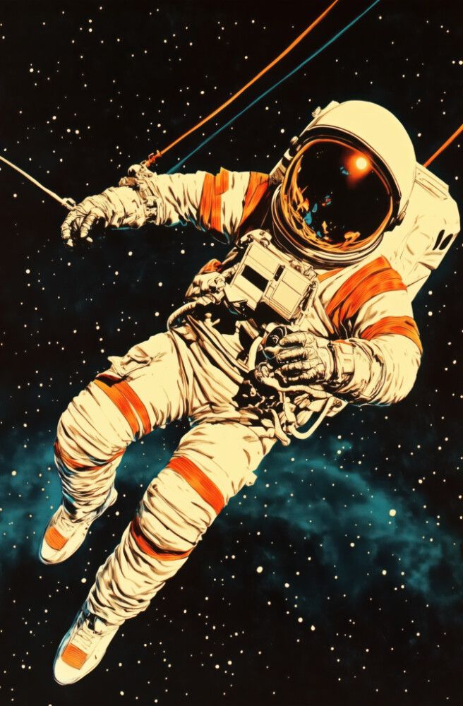 Hljóðvistarmynd geimfari 1 800x1220x20 mm InEx