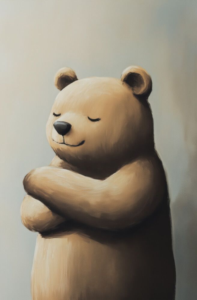 Hljóðvistarmynd björn lokuð augu 800x1220x20 mm InEx