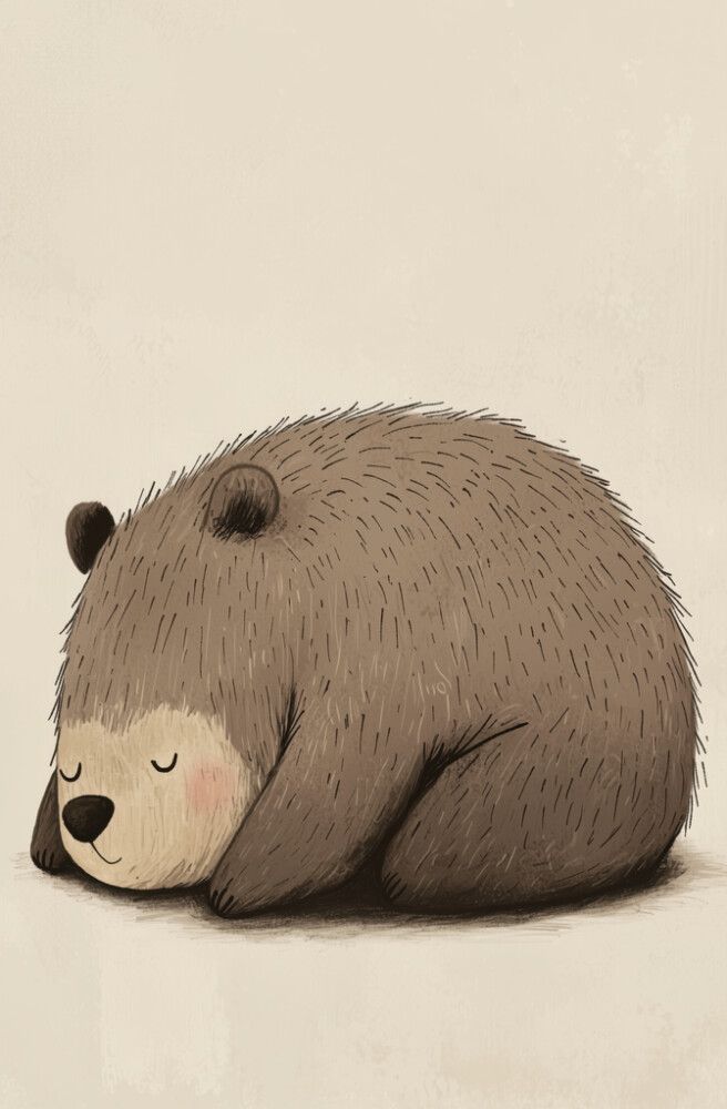 Hljóðvistarmynd björn sofandi 800x1220x20 mm InEx