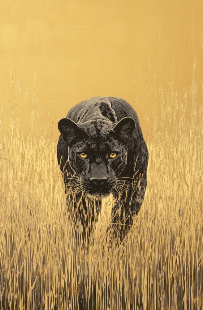 Hljóðvistarmynd pardusdýr 800x1220x20 mm InEx