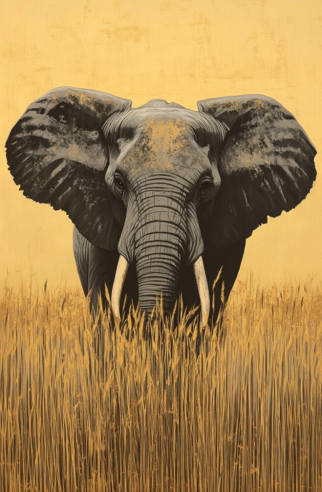 Hljóðvistarmynd fíll 800x1220x20 mm InEx